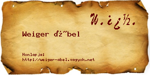 Weiger Ábel névjegykártya