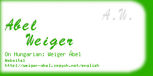 abel weiger business card